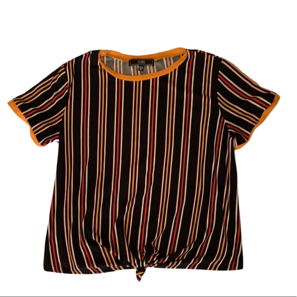 Vibe Sportswear multicolored striped shirt.